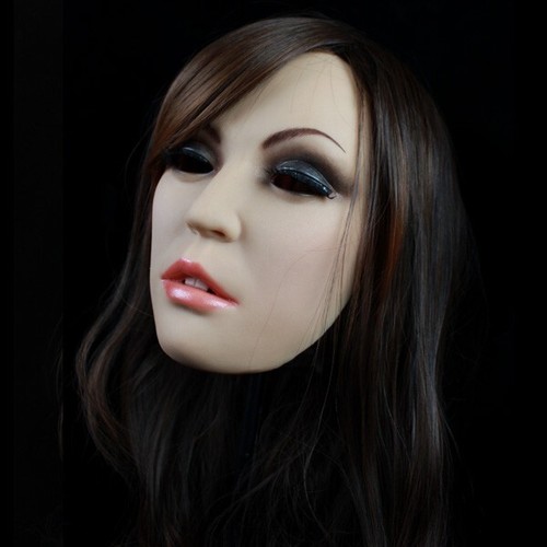 Masquerade Premium Realistic Beauty Girls Silicone Face Mask Cosplay Costumes - Picture 8 of 10