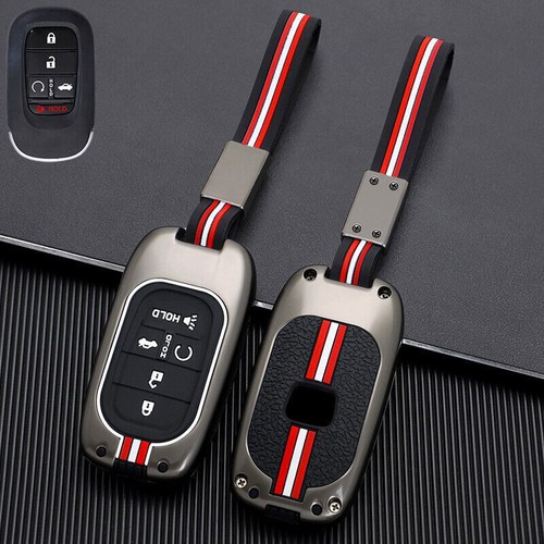 Alloy Silicone Car Key Case Cover For Honda Civic Accord HR-V CR-V Pilot Vezel - Picture 5 of 12