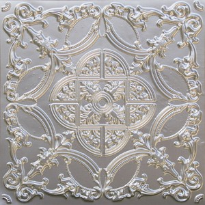 218 Lot Of 5 Silver 2 X2 Faux Tin Decorative Ceiling Tile Glue