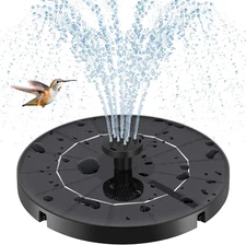 Solar Bird Bath Fountain 3.5W with Nozzles & Fixed Pipes for Garden & Pond