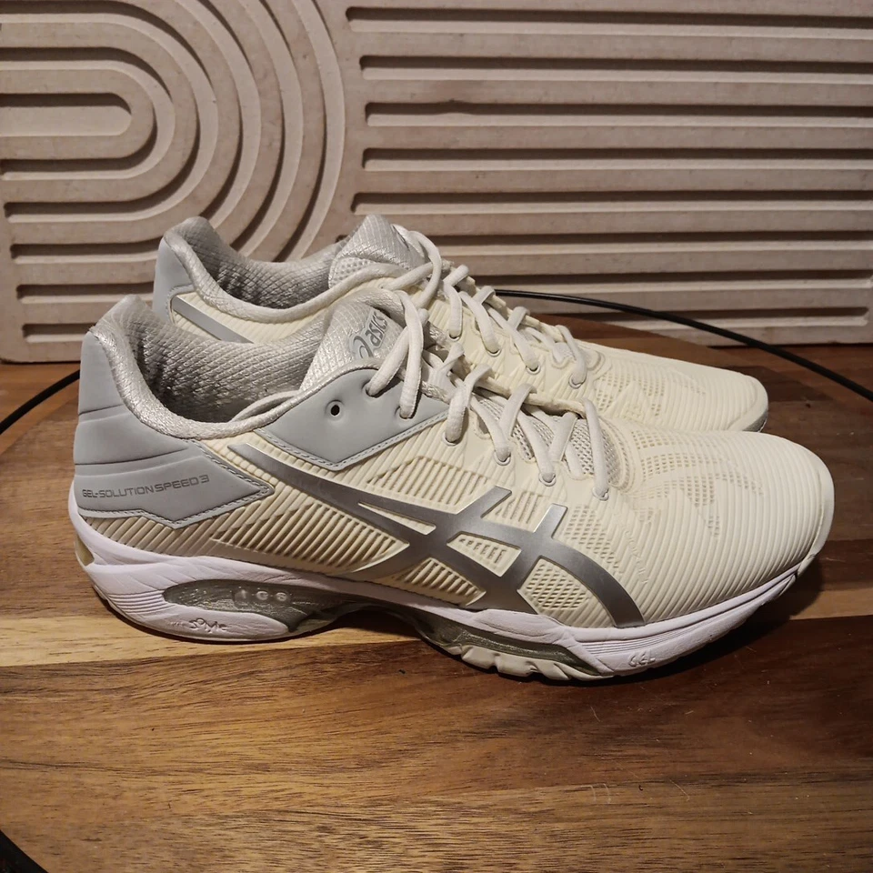 Zapatos de tenis Asics Gel-Solution Speed 3 para mujer talla 9 gris blanco roto ¡USADOS DOS VECES! Foto 3 de 4