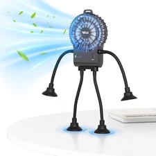 VARAI Freestyle Portable Desk Fan & Phone Stand, Rechargeable, Black