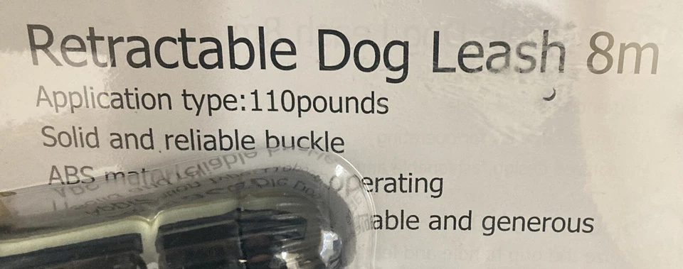 Correa retráctil para perros grandes de hasta 110 libras. 26 pies de largo con luz LED. ¡Nuevo! Foto 3 de 4