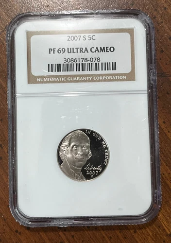 2007S Jefferson Nickel NGC PF69 Ultra Cameo - A gorgeous coin
