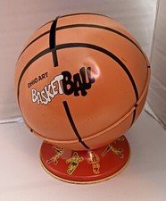 Basketball Bank Litho Tin Metal Ohio Art Sports Piggy Bank