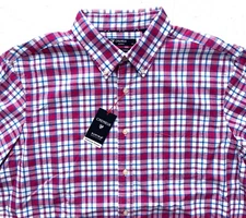 Daniel Cremieux Classics Shirt Supima Cotton Short Sleeve Nwt Multi Check XL