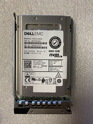 DRC9H DELL 960GB NVME PCIe Gen3 2.5in SSD  KCD5XLUG960G