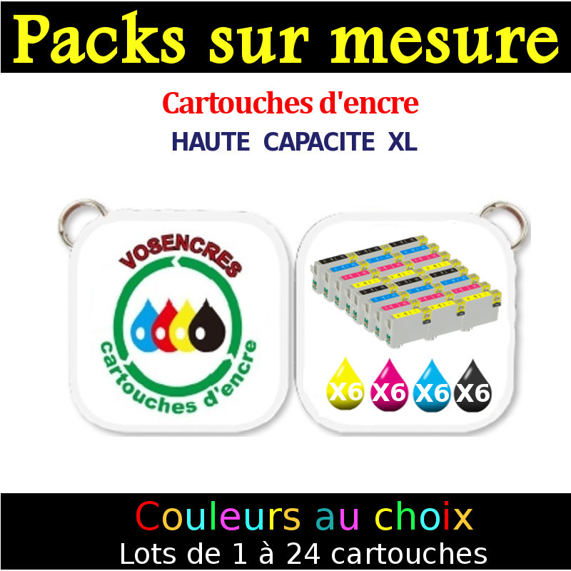 Cartouches d'encre T715 compatibles pour imprimante jet d'encre lot de 24