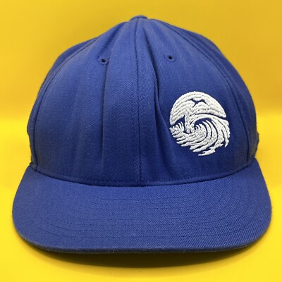 Saltwater Brewery Flexfit Hat Cap Blue 1/4 5/8 Fitted Upcycled