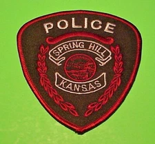 SPRING HILL  KANSAS  KS  4 1/4"  POLICE PATCH  FREE SHIPPING!!