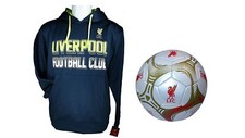 Liverpool F.C. Official Soccer Hoodie Jacket Size 5 Ball 16-1 Medium