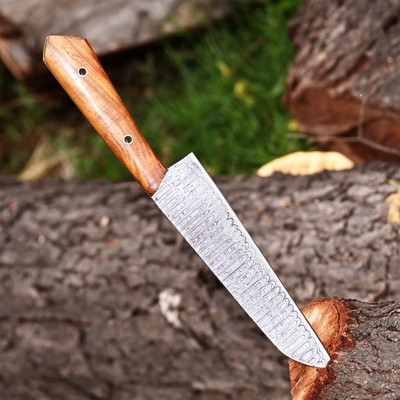 Chef Knife Custom Hand Made Kitchen Cutlery / Forged Damascus Steel Blade 2846