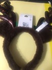 CLAIRE BROWN PLUSH REINDEER HEADBAND NEW WITH HOLLY & SMALL ORNAMENTS NEW — photo 2