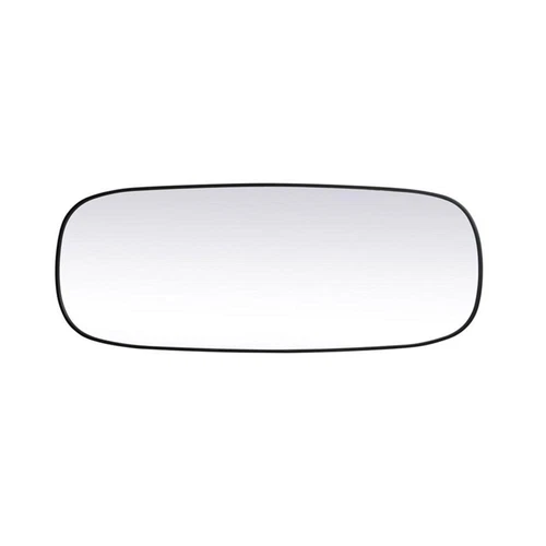 Elegant Decor Brynn 24x60" Oval Modern Metal Wall-Mounted Mirror in Black - Picture 4 of 11