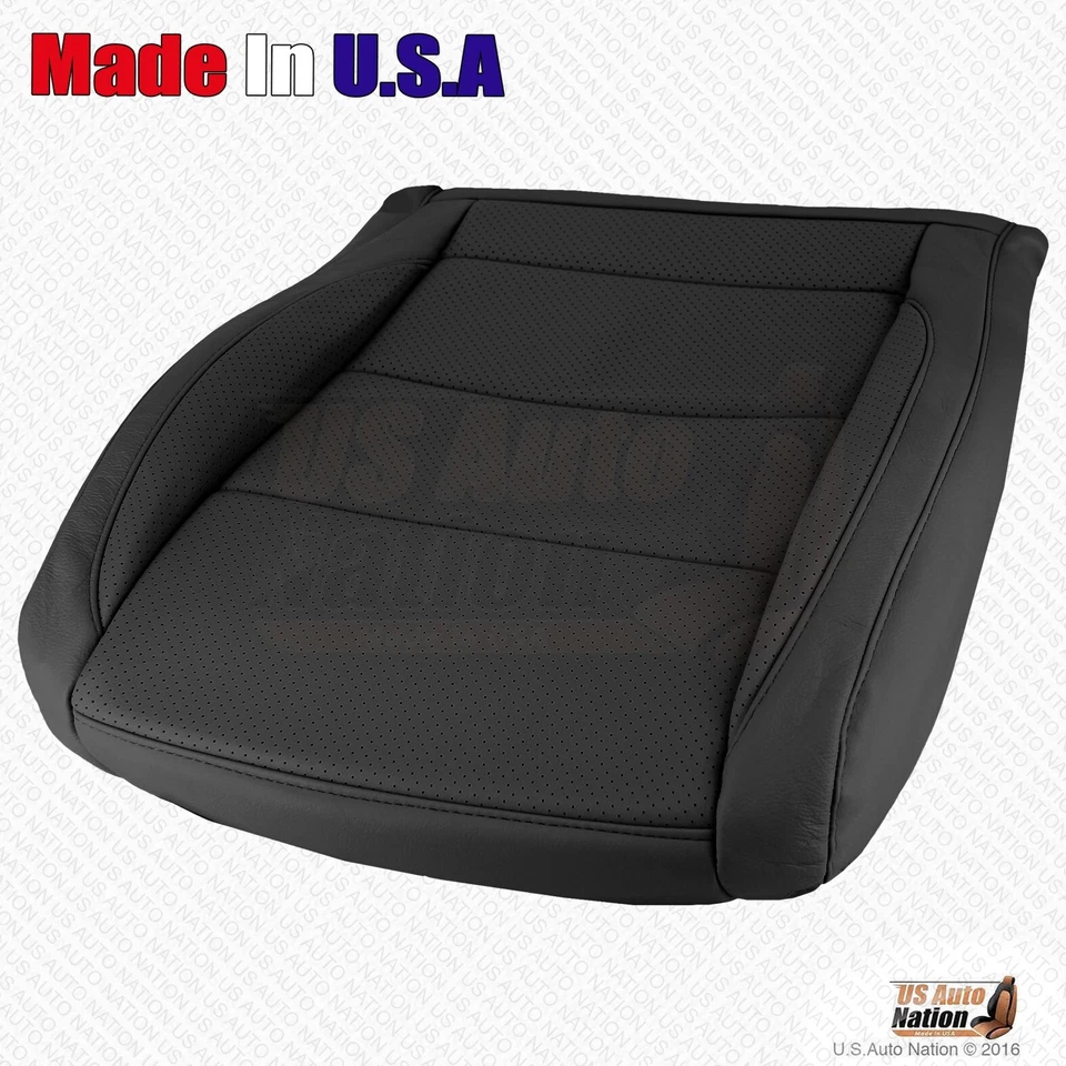 Capa de assento de vinil perfurada inferior para motorista Volkswagen Jetta 2008 2009 2010 preta - Imagem 4 de 4