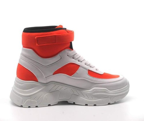 Cape Robbin Unity Neon Orange Yellow Lace Up Platform Chunky Fashion Sneakers - Bild 3 von 4