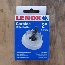 LENOX Carbide Hole Saw 2" for Metal Fiberglass Brass Steel Cutter 20104-32CHC