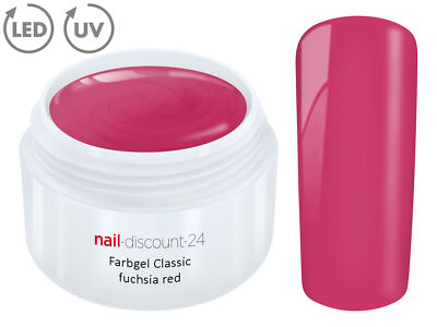 Color UV Gel LED FARBGEL FUCHSIA RED French Modellage Nail Art Design Nagel Pink