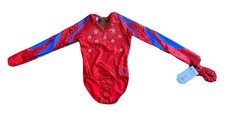 New GK ELITE Leotard GYMNASTICS Custom SWAROVSKI RHINESTONE Competition AXS