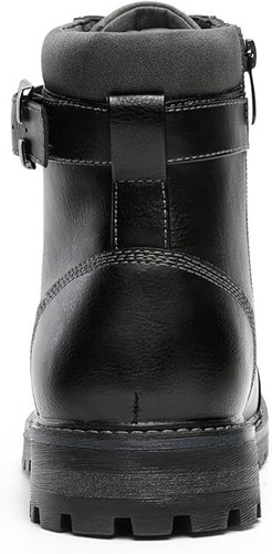 Bruno Marc Men's Motorcycle Combat Oxford Boot Fur Lining Warm Zipper Boots - Picture 5 of 6