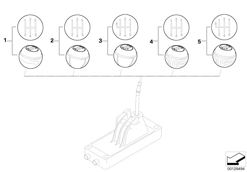 MINI Genuine Gear Shift Knob Leather Chrome 6 Speed Black Fits R52 25117542272