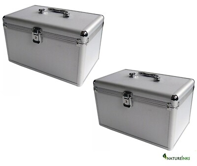 2 Mediarange Aluminium 200 CD DVD DJ Aufbewahrung Flightcase nummeriert Hüllen BOX75