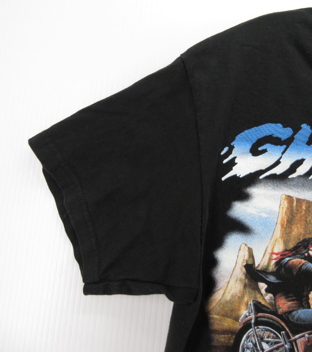 VINTAGE Ghost Rider Shirt Men Medium Black David Mann Easyrider