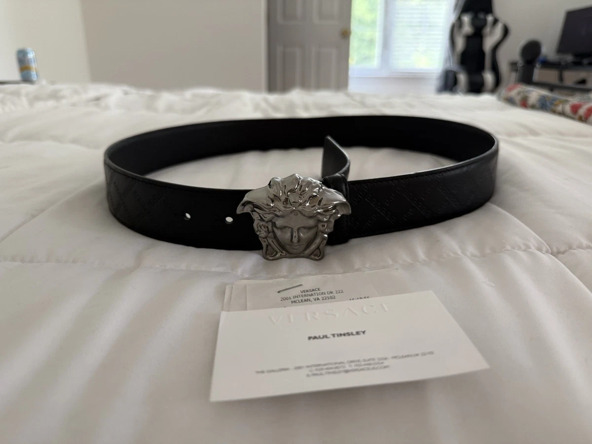 Versace Leather Black Belts for Men for sale | eBay