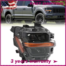 LED Headlight For 2024 2025 24 25 Ford F-150 Passenger Right RH Reflector