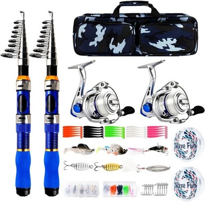 2.49cm telescopic fishing rod set PLUSINNO Eagle Hunting Ⅸ Rods and Reel Combos – Plusinno all of which are packed in a fishing bag Telescopic Fishing Rod | Telescopic