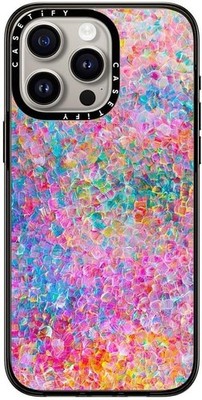 CASETiFY iPhone 15 Pro Max Case MagSafe Light Slim - My Neon Summer - Clear Blak