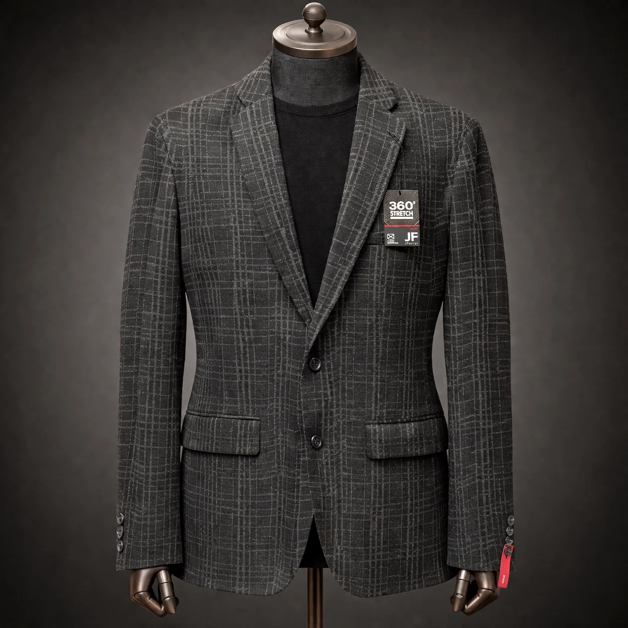 J. Ferrar Men's Black Plaid Slim Fit 360 Stretch Knit Blazer XL 46/48 Reg
Opens in a new window or t
