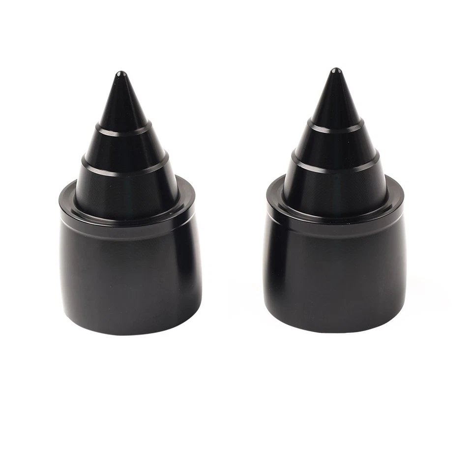 Cubiertas de tuerca de tapa de eje delantero para Harley Touring Road Glide Dyna FXD Street Bob NEGRO Foto 2 de 4