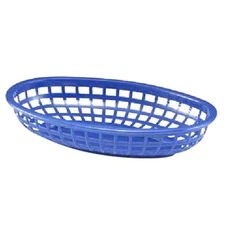 TableCraft Oval Basket Royal Blue 9.375" L x 6" W x 1.875" H | 36/Case