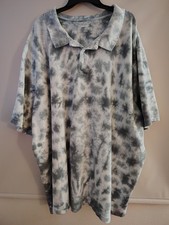 King Size Men's 5XLT, Tall Polo Golf Short Sleeve Shirt, Grey Marble