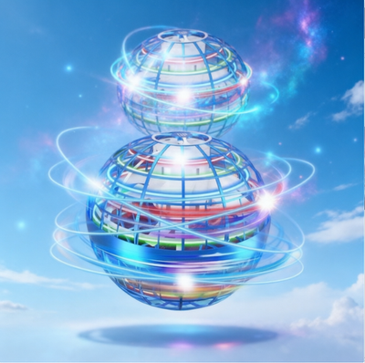 #ad #ad 2 Pack Flying Orb Ball Toy Hover Mini Drone with RGB LED Light Safe Boomerang $13.99