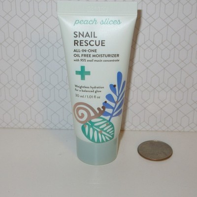 NEW Peach Slices Snail Rescue All-In-One Oil Free Moisturizer 1.01oz 30ml Travel