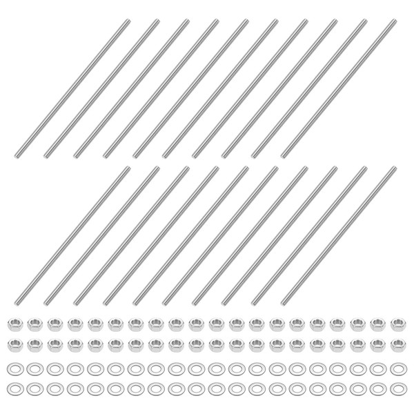 20StüCk Vollgewindestange M3 X 130Mm 201 Edelstahl Rechtsgewinde Stangen-image