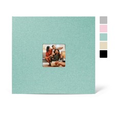 12x12 Inch Large 3 Ring Binder Scrapbook Album, Linen Cover Scrap Books 30 Po...