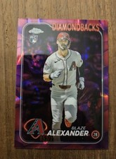 ⚾️🔥BLAZE ALEXANDER 2024 TOPPS CHROME UPDATE ROOKIE MAGENTA PURPLE RC /299 🔥🏟