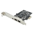 New ListingaxGear Pcie Pci-E Firewire Ieee 1394 3 Port Fire Wire Controller Card for Des.