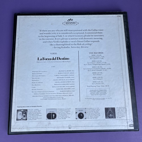 Verdi – La Forza del Destino 3xLP Seraphim IC-6088 Maria Callas Tullio Serafin - Foto 2 di 19