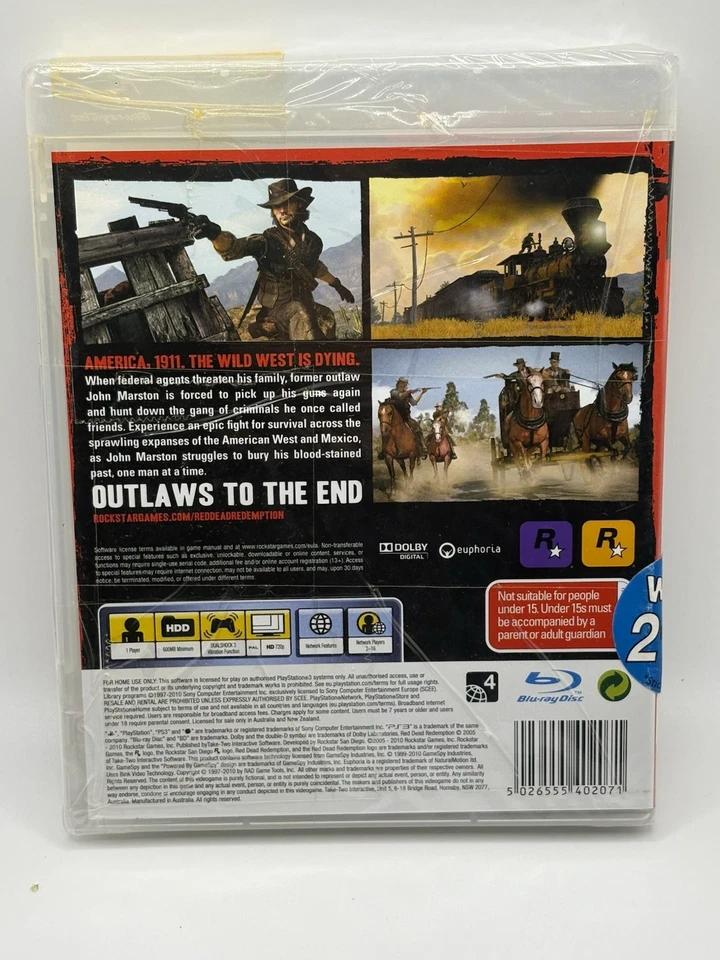 Red Dead Redemption (Sony PS3, 2010) PlayStation 3 New Factory Sealed - Image 2 of 4