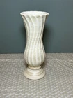 Vintage Haeger Swirl Vase Art Pottery Cream Beige Tan 8.5"