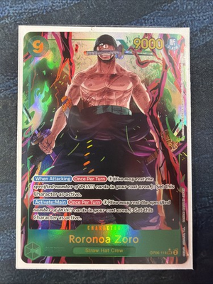 #ad Roronoa Zoro Alternate Art OP06 118 Wings of the Captain Foil $200.00