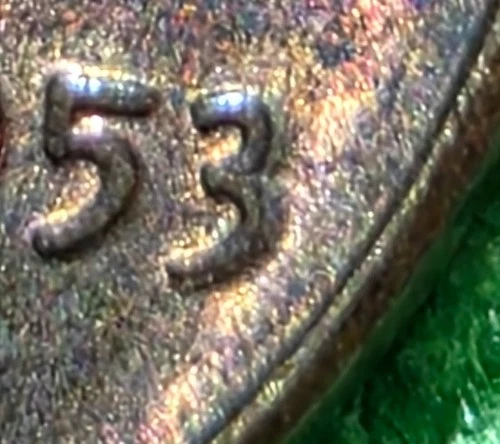 1953 United States Wheat Penny Poor Man's Double Die  Nice AU-Red/Bn Coin