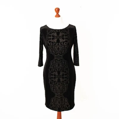 JOSEPH RIBKOFF Damen Kleid Schwarz Samt 3/4 Ärmel Größe D 38 13354 - Bild 1 von 4