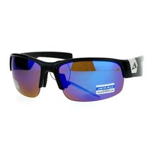 JuicyOrange Arctic Blue Mens Sunglasses BlueTech Anti-Glare Lens Half Rim Wrap A