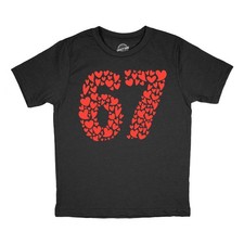 Youth Funny T Shirts 6 7 Hearts Sarcastic Valentines Day  Tee For Kids