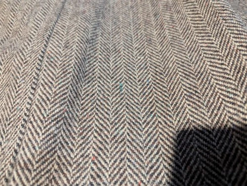 Vintage Harris Tweed Coat Mens 46? 1950s 60s Herringbone Wool Jacket  image 6